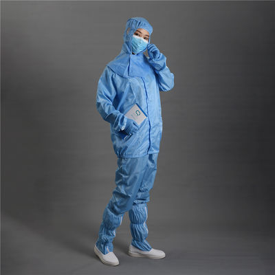 Good Durability 5mm Stripe Safety ESD Anti Static Gown For Factory